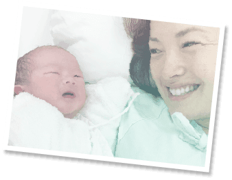 清澤恵美子さんとお子さん